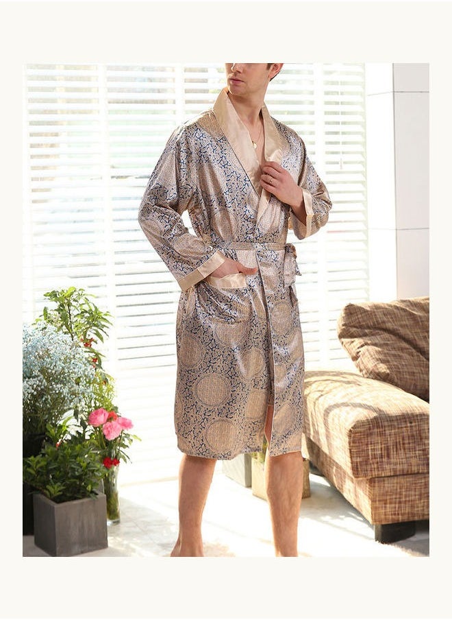Generic - Printed Long Sleeves Robe And Shorts Set - Image 1