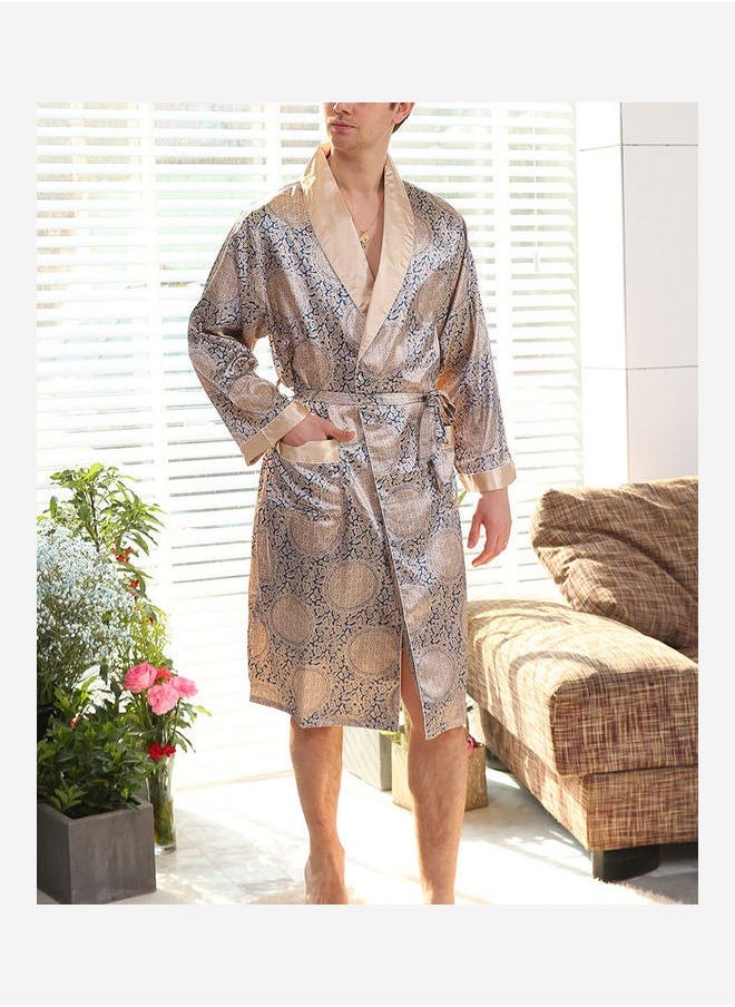 Generic - Printed Long Sleeves Robe And Shorts Set - Image 1