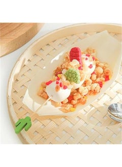 HOOKOR 100 Pcs Disposable Wood Serving Boats, Wood Serving Boats Plates Trays, 5.5 x 3.2 Sushi Boat Serving Tray, Food Container Wood Bowl Perfect for Party, Restaurants, Catering and Home Use  - Image 2
