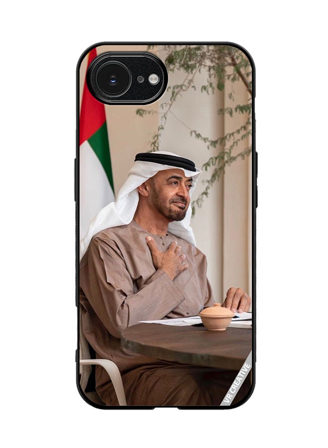 Protective Case Cover For Apple iPhone 16e Sheikh Mohamed Bin Zayed Al Nahyan Design Multicolour