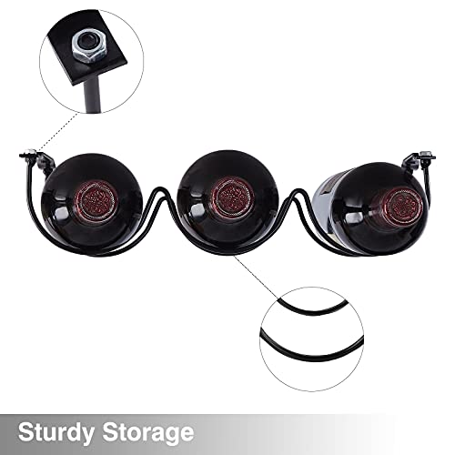 FOMANSH Under Cabinet Wine Rack, Organization and Storge Rack for Bottles, Under Cabinet Organizer for Liquor Bottle, Decor Kitchen Wall Mounted Wine Bottle Holder,Metal Black - Image 3