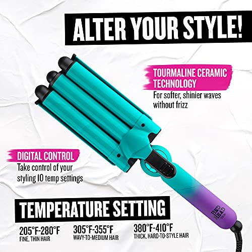 Bed Head Wave Affair Jumbo 3 Barrel Hair Waver | Quick Styling, Serious Hold, & Less Heat Damage | Heat Protectant Glove Included for Easy, Custom Styling - Image 4