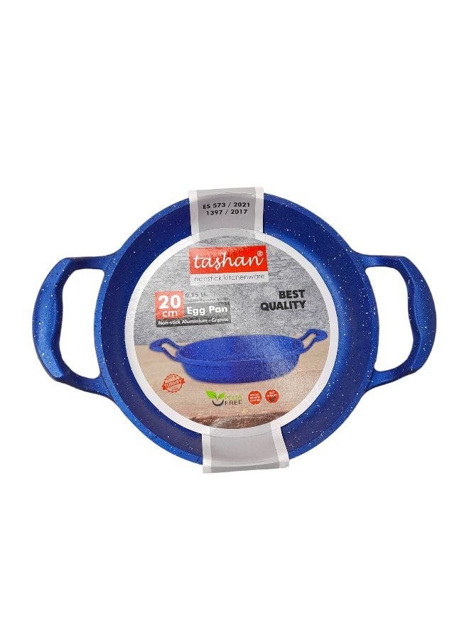 تاشان - طاسة البيض ازرق تاشان ألمنيوم خرانيت غير لاصق  خالية من BPA  قطر 20 سم سعة 750 مل - Image 1