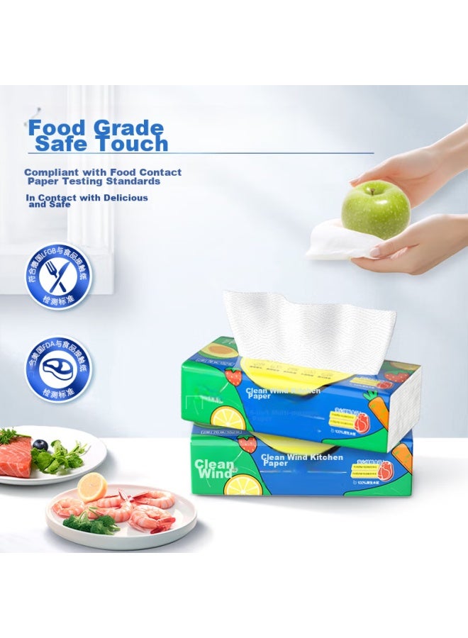 APP Qingfeng Kitchen Paper Towels, 76 Sheets * 3 Packs, Disposable Oil-absorbing Paper, Kitchen Use Paper - Image 4