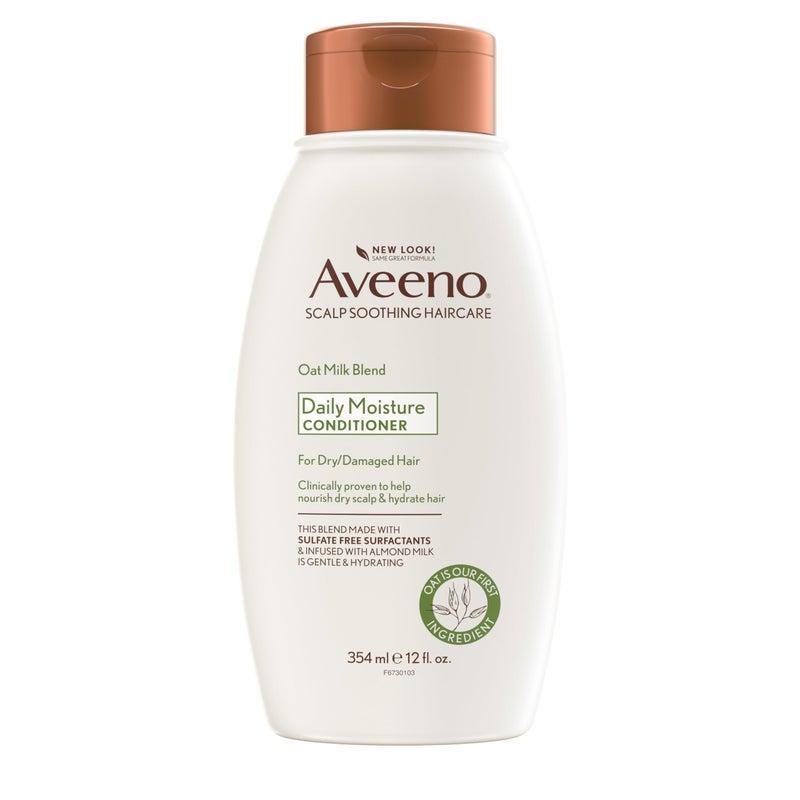 Aveeno Oat Milk Blend Moisturizing Conditioner, Ultra-Hydrating, for Dry, Damaged Hair, 12 fl oz - Image 1