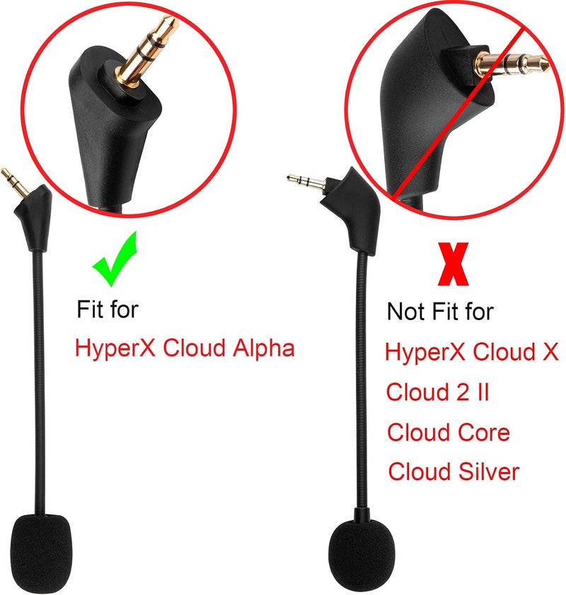 Smays Game Mic Replacement for Kingston HyperX Cloud Alpha Gaming Headset, 3.5mm Headphone Microphone Boom - Image 2