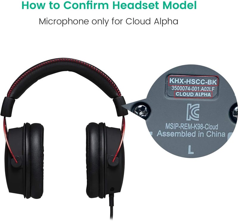 Smays Game Mic Replacement for Kingston HyperX Cloud Alpha Gaming Headset, 3.5mm Headphone Microphone Boom - Image 1