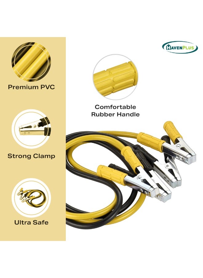 HavenPlus Heavy Duty Booster Cable 3000 Amp, 3M Jumper Cables with Pure Copper Wire & Insulated Clamps, Tangle-Free Battery Jump Start Cables for Cars, Trucks, SUVs, Vans, 12V & 24V Vehicles - Image 2