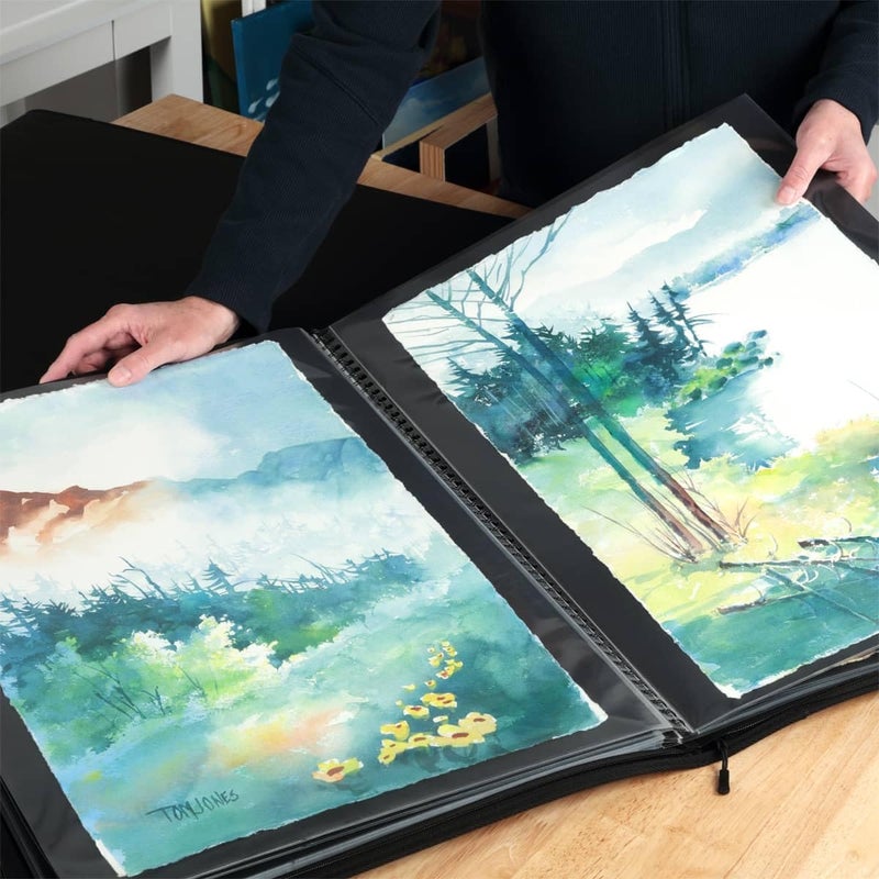 Stein Design Picturesque Pro Presentation Refill Book 18x24 - Art Portfolio Folder for Artwork, Archival Storage Solution, Strong Spiral Bound Format w/ 20 Crystal Clear Pages and Acid-Free Divider Sheets - Image 5
