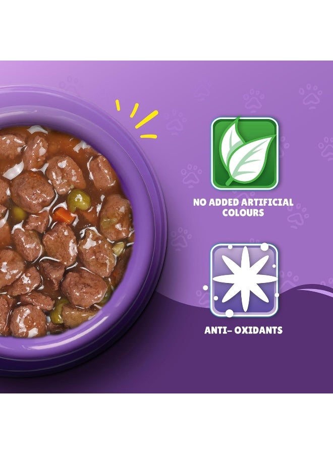 PURINA بوريانا فريسكيز قطع لحم البقر في صلصة لحم رطب طعام قطط 85 جرام (26 كيس) - Image 4