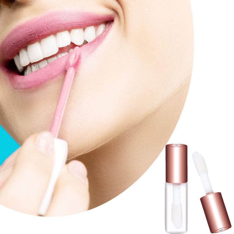 Mydio 50 Pack 1.2ML Clear Mini Lip Gloss Tube Empty Lip Balm Containers With Rose Gold Lid for Lipstick (Rose Gold) - Image 3