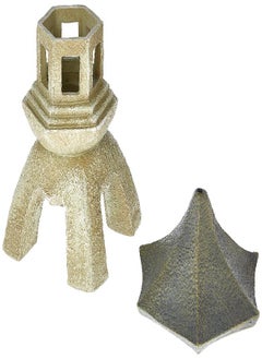 Design Toscano NG29869 Asian Decor Pagoda Lantern Outdoor Statue, Medium 10 Inch, Polyresin, Two Tone Stone Finish