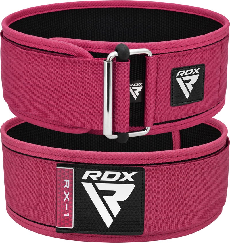 RDX Women Weight Lifting Belt 4 Adjustable Back Lumbar Support Bodybuilding Powerlifting Strength Training Core Exercise Fitness Workout Squats DeadliftsLadies Home Gym Equipment - Image 2