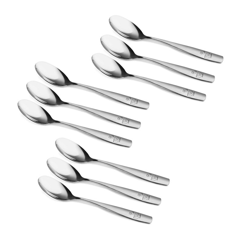GlossyEnd 9 Piece Stainless Steel Kids Spoons - Kids Cutlery, Child and Toddler Safe Flatware, Ideal for Home and Preschools - Image 5