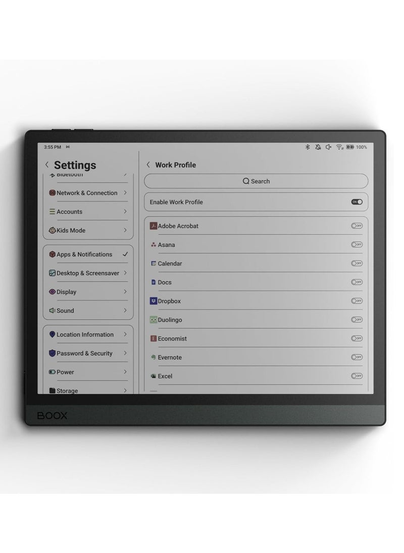 بوكس - كمبيوتر لوحي BOOX Tab Ultra C Pro مقاس 10.3 بوصات يعمل بنظام Android 12 E Ink ePaper وسعة 6 جيجابايت + 128 جيجابايت مزود بكاميرا خلفية - Image 1