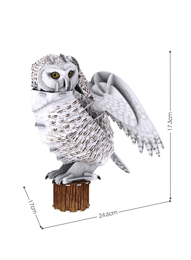 CubicFun National Geographic 3D Puzzle Snowy Owl 62 Pieces - Wild And Endangered Animals, For 8 Years+ - Image 4