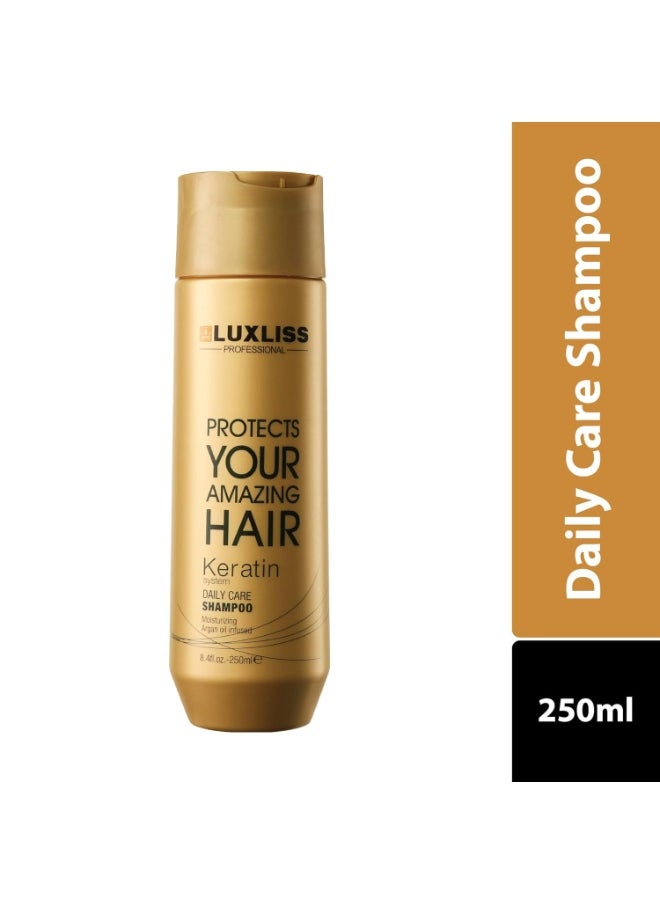 Luxliss Keratin Daily Care Shampoo 250 ML Gold edition  - Image 2