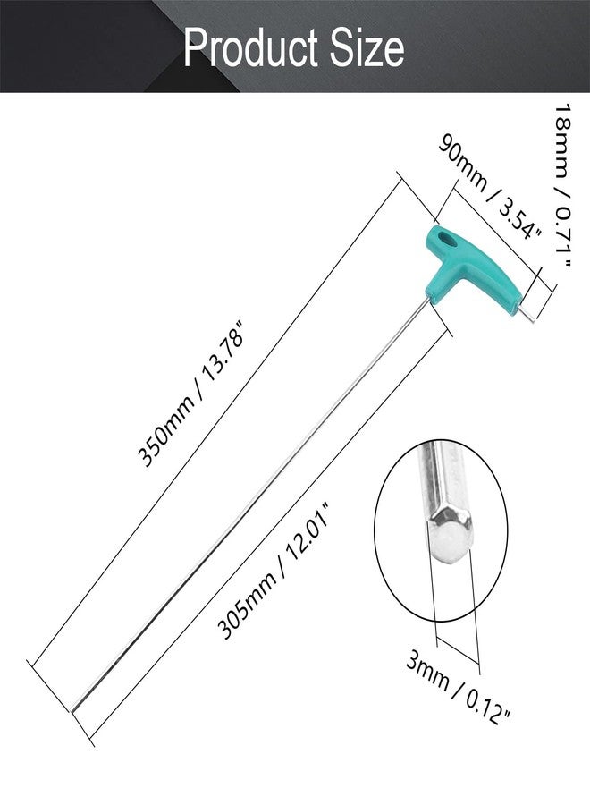 اتول مارت مفتاح ألين بمقبض على شكل حرف T من Utoolmart، مقاس 3 مم متري، 70#، مفتاح سداسي بمقبض على شكل حرف T من الفولاذ، بطول إجمالي 350 مم - Image 2