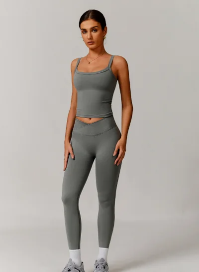 KAWN.YOGA Womens Square Neckline Cami Top