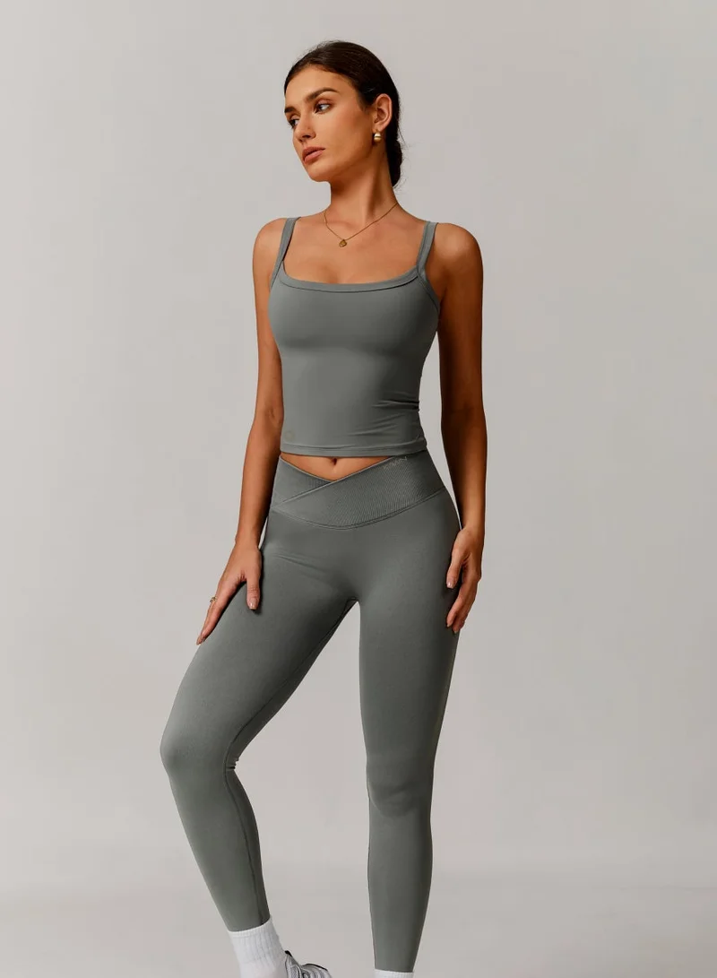 KAWN.YOGA Womens Square Neckline Cami Top