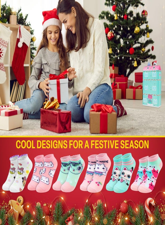 Get Trend Gabby’s Dollhouse 24 Pcs Socks Advent Calendar 2025 for Girls, Soft Knit Character Socks Size 3–6 Years, Xmas Gifts for Girls (Multi Gabby’s Dollhouse) - Image 2