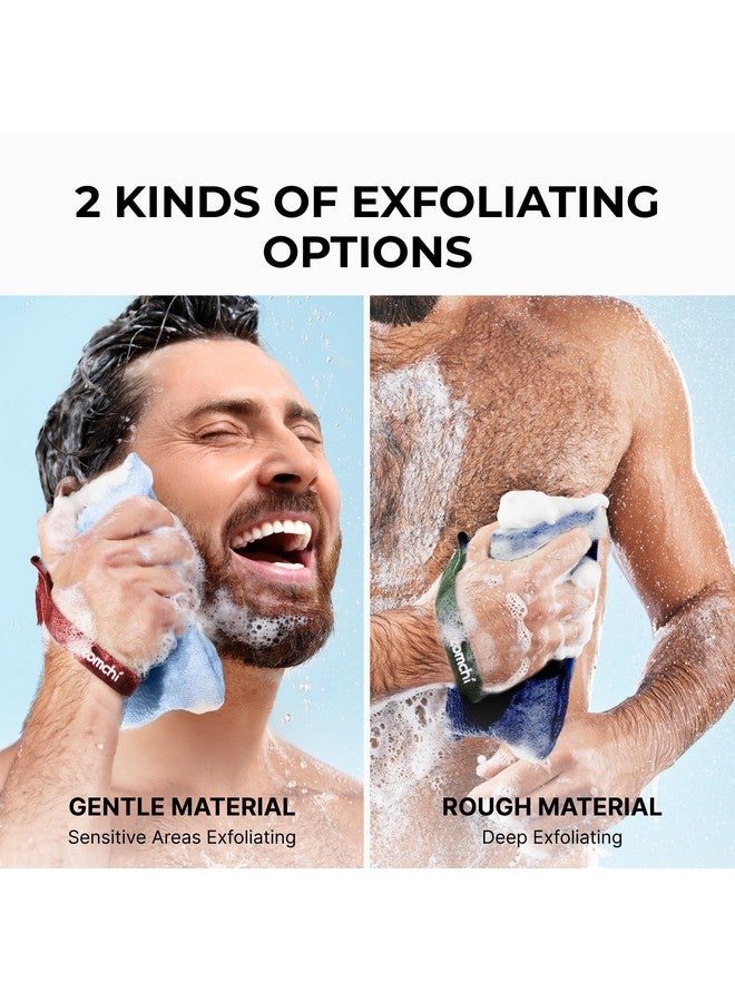 zomchi ZOMCHI 2 Pieces Soap Bags for Soap Bars with Different Roughness, Exfoliating Soap Saver Bags, Soap Pouch for Body Wash (Blue) - Image 3