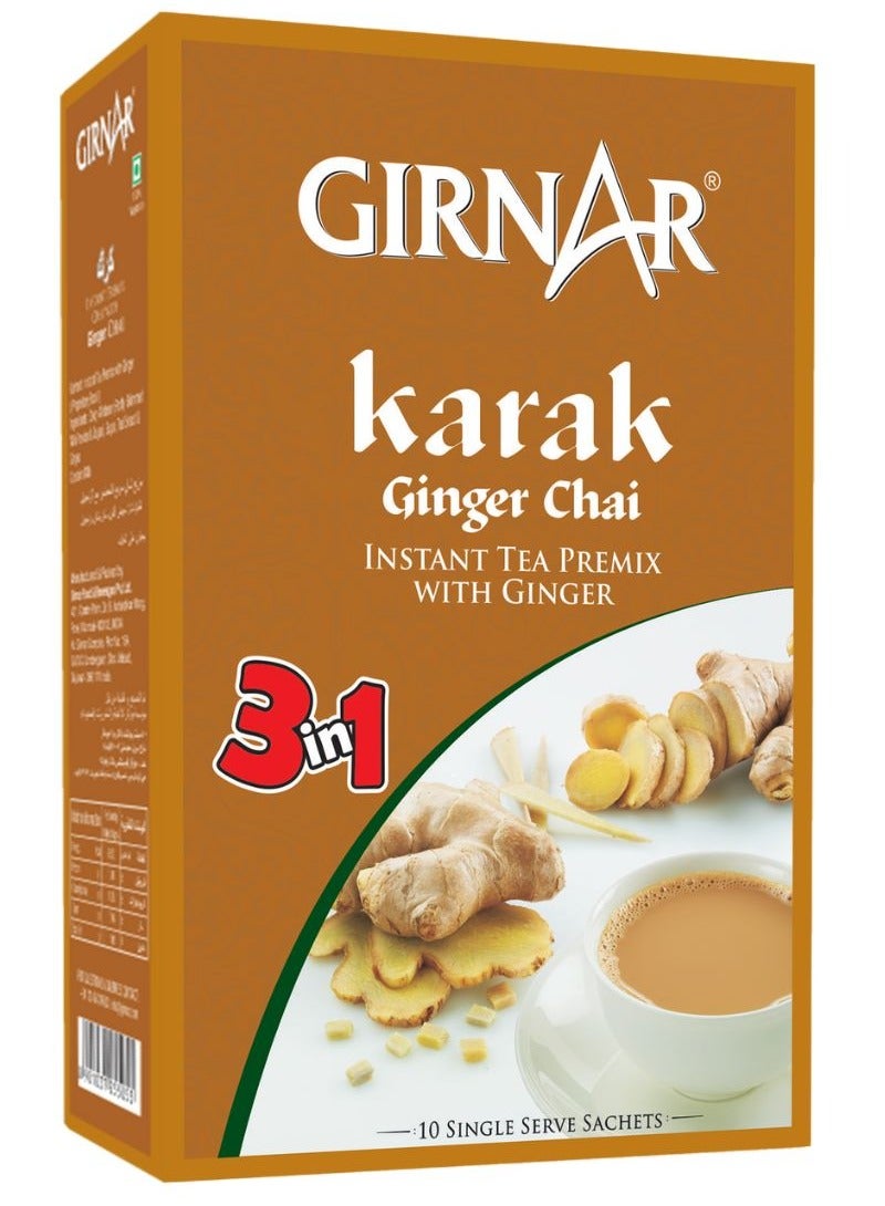 Girnar 3 In 1 Ginger Premix Instant Karak Tea 10 Sachets (140g)  - Image 2