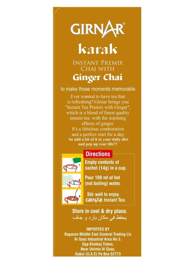 Girnar 3 In 1 Ginger Premix Instant Karak Tea 10 Sachets (140g)  - Image 4