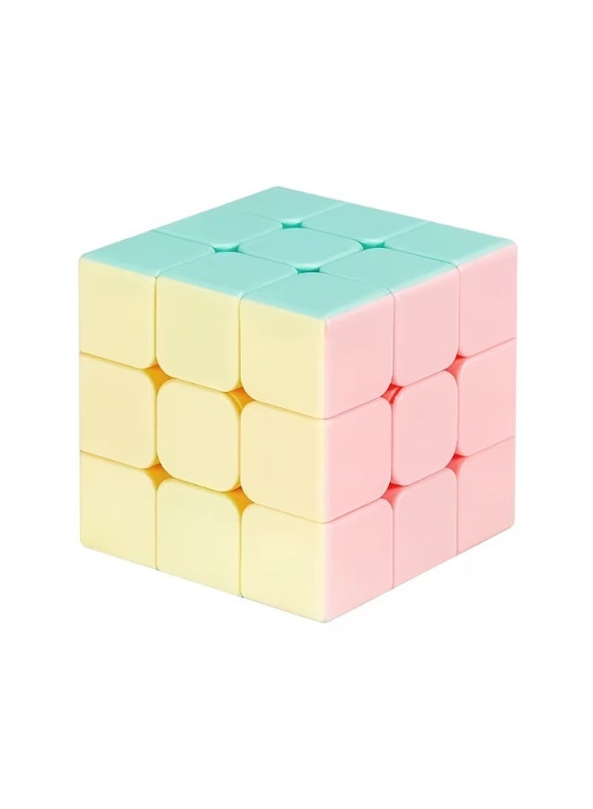 Goolsky Macaron Speed Cube 3x3 - Smooth & Fast Magic Puzzle Cube for Kids & Adults, Stickersless Design, Vibrant Mixed Colors, Perfect for Beginners & Enthusiasts, Performance Enhancer | Modern Appearance | Durable Construction - Image 1