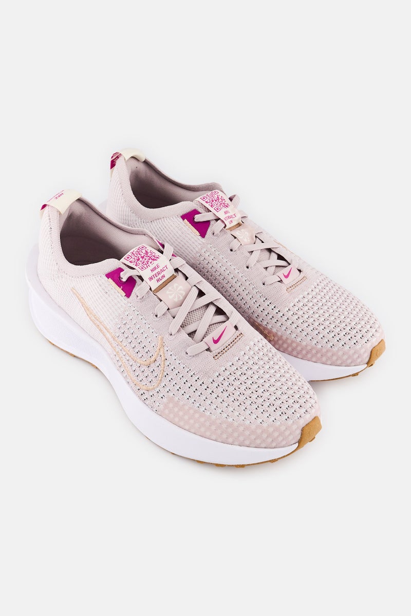 Nike Women Interact Lace Up Running Shoes, Light Lavender - Image 4