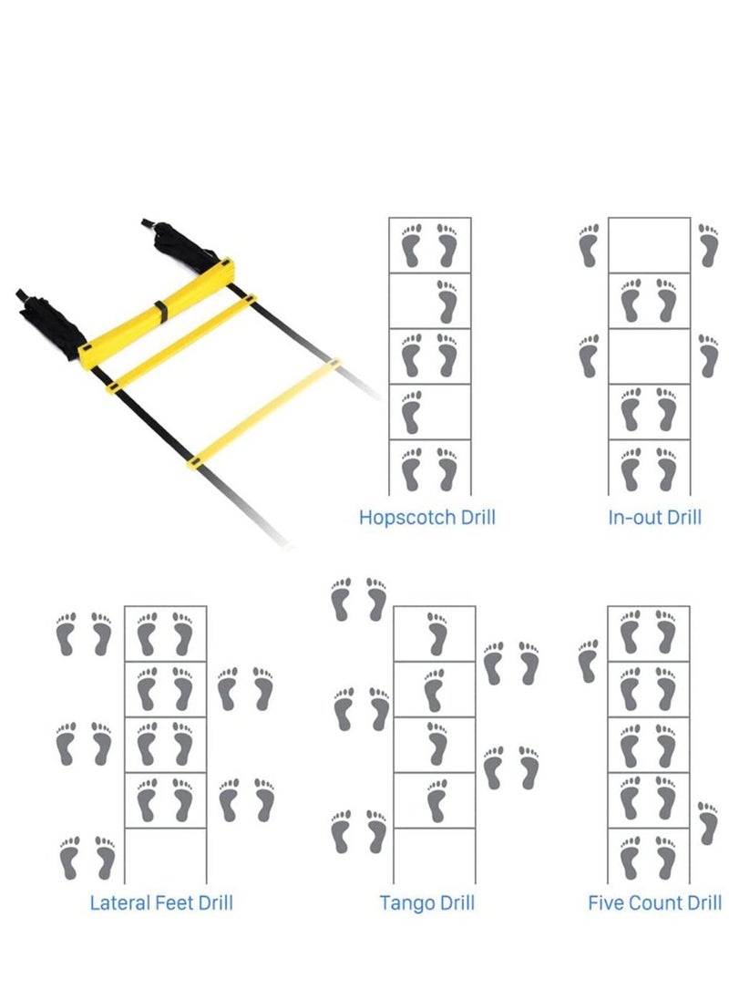 Agility Ladder, Footwork Speed Training Drill Ladder, Agility Training Speed 8 Rung 13ft for Soccer, Football, Sports Training, Speed Agility Flexibility Ladder with Carrying Bag - pzsku/Z1DEDA6BBAEAA7B82FDDAZ/45/_/1724136487/8d15854f-227f-4e4b-99ac-bb966b09cf9e