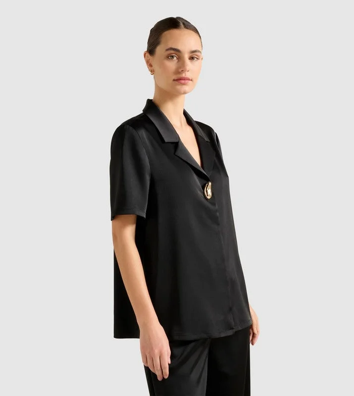 forever new  Sh13308-Black Women's Shirt for Women | Best Price UAE