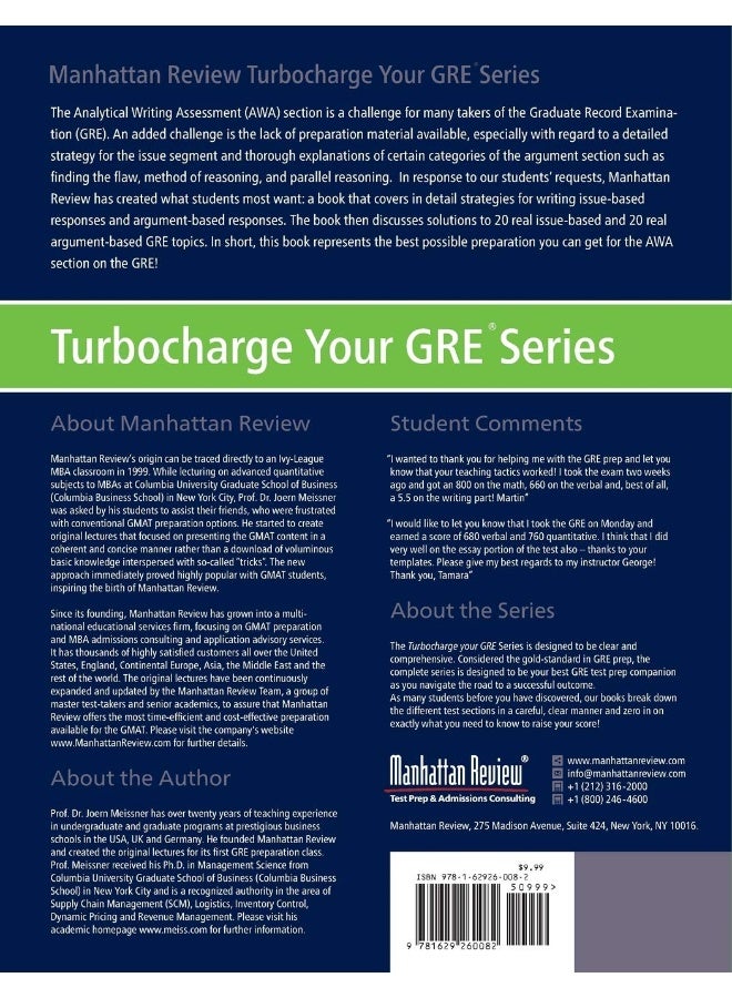 Manhattan Review GRE Analytical Writing Guide: Answers to Real AWA Topics - Image 2