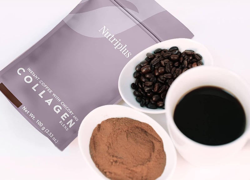 FARMASi Nutriplus Instant Coffee & Collagen Blend with Chicory, Medium Roast, Supports Skin & Joint Health, GMO & Gluten-Free, 3.53 oz (100g) - Image 3