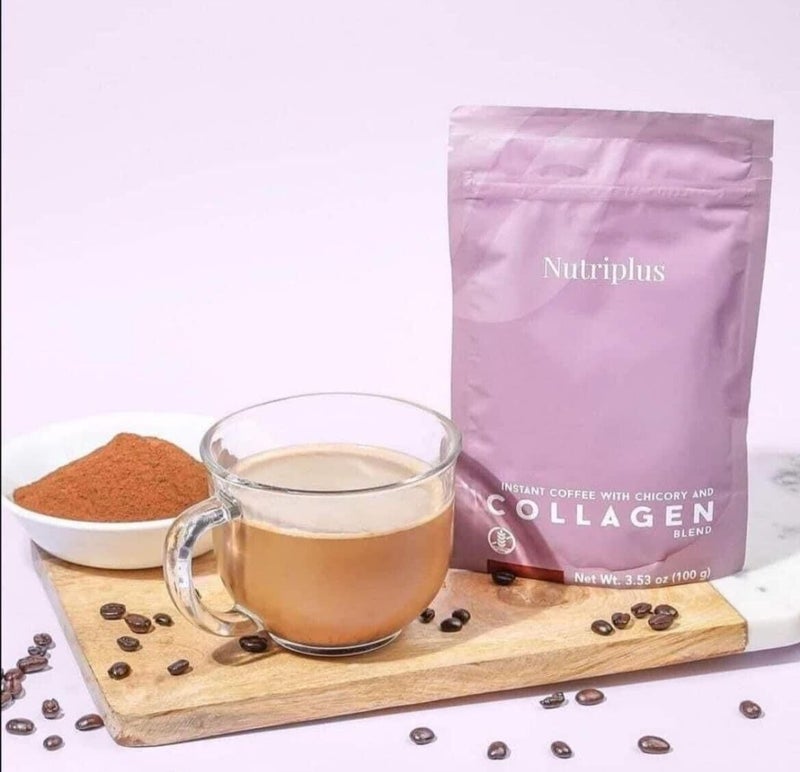 FARMASi Nutriplus Instant Coffee & Collagen Blend with Chicory, Medium Roast, Supports Skin & Joint Health, GMO & Gluten-Free, 3.53 oz (100g) - Image 5
