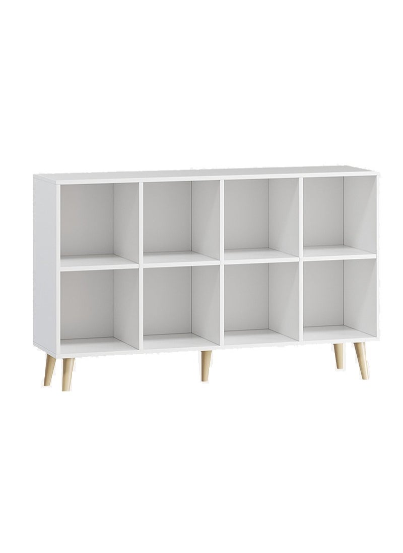 AGD Small Bookcase, 8-Storage Unit, Suitable for Living Room, Study Room, Interior Decoration, 120*30*72cm White  - Image 4