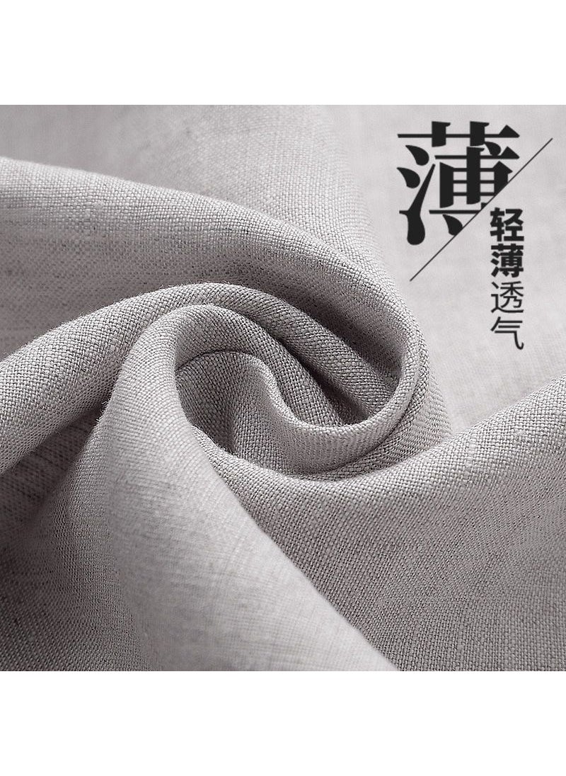 Generic - Mens Linen Pants Summer Casual Straight-Leg white - Image 1