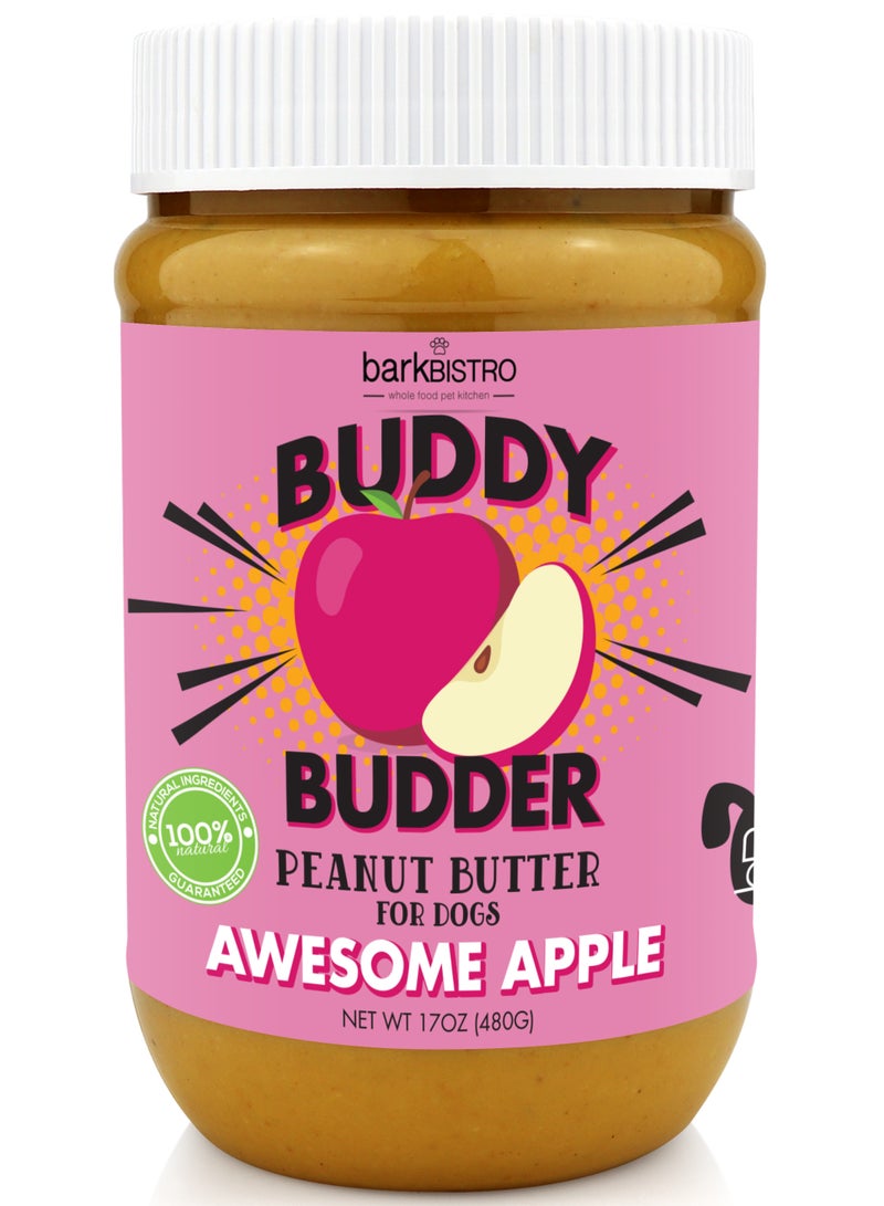 بارك بيسترو بودي بدر سكويز – زبدة فول سوداني طبيعية 100٪ للكلاب، مصنوعة في الولايات المتحدة الأمريكية، [480 جرام | 17 أونصة] 🐶 - Image 1