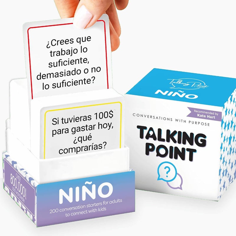 TALKING POINT CARDS 200 Kids Conversation Cards Nios en espaol Help Kids Put Down Tablets and Phones Get Children to Enjoy Talking and Listening Great for Car Rides and Family Dinners Spanish - Image 3