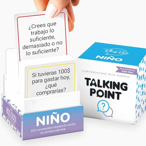 TALKING POINT CARDS 200 Kids Conversation Cards Nios en espaol Help Kids Put Down Tablets and Phones Get Children to Enjoy Talking and Listening Great for Car Rides and Family Dinners Spanish - Image 1