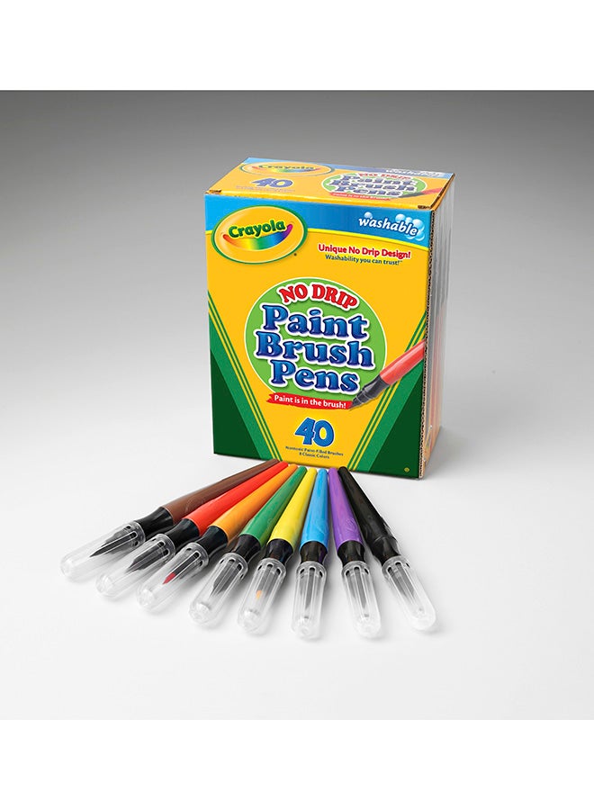 Crayola أقلام فرشاة الطلاء، عدم تسريب، 40/علبة، assorted - Image 1