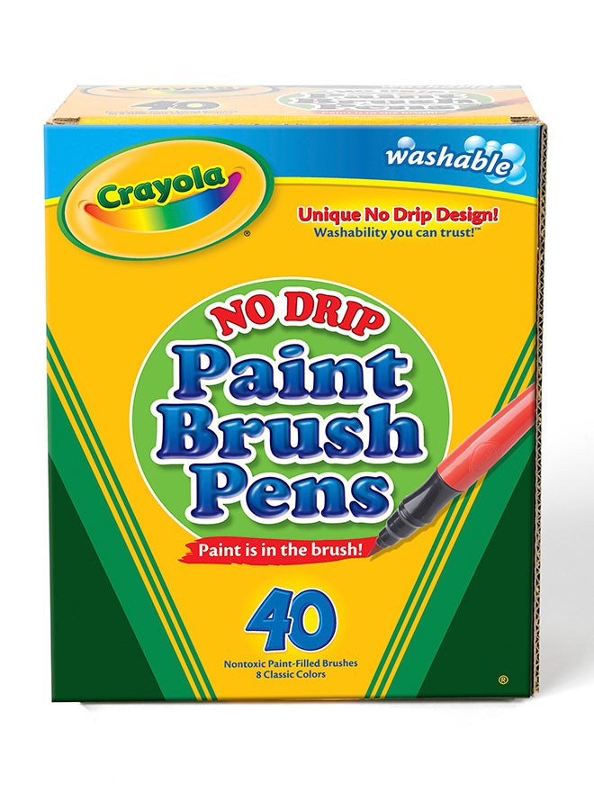 Crayola أقلام فرشاة الطلاء، عدم تسريب، 40/علبة، assorted - Image 2