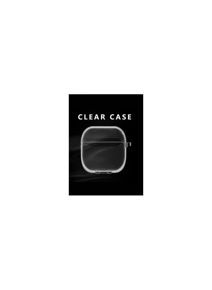 کاتانس - Huawei FreeBuds SE 2 Clear Protective Case Crystal Soft TPU Shockproof Cover with Metal Hook - Clear - Image 1