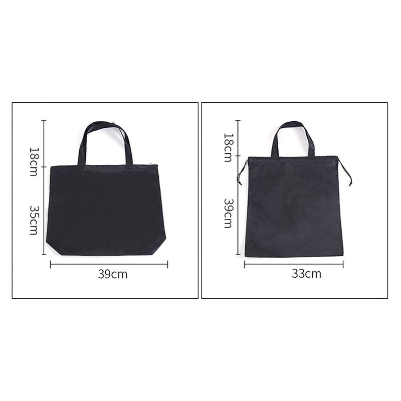 2pcs Polyester Shopping Bag Portable Drawstring Bag Dirt-resistant Folding Storage Pouch for Home Outdoor - Image 3