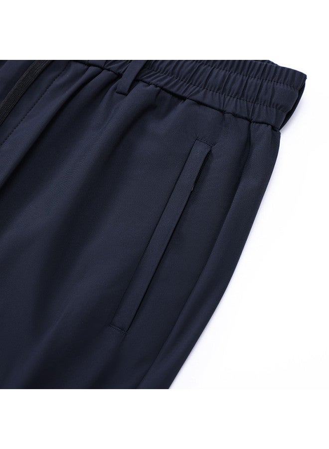 Tucano new Summer Men's Elastic Waist Lightweight Breathable Business Casual Straight Leg Pants - Image 4