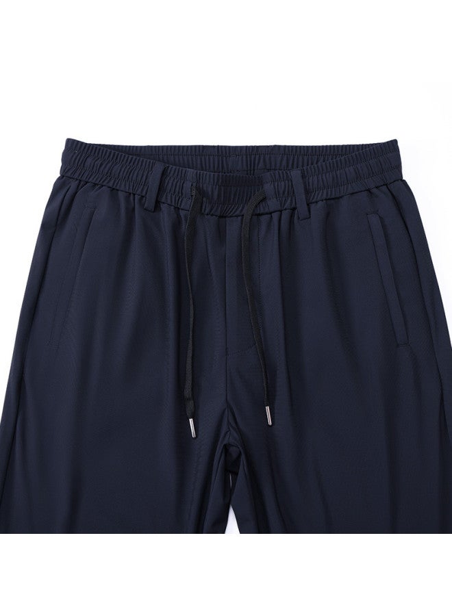 Tucano new Summer Men's Elastic Waist Lightweight Breathable Business Casual Straight Leg Pants - Image 3