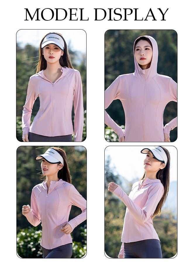 DUNISO - Lightweight Sun Protection Clothing For Women, UPF 50+ Long Sleeve Sun Protection Hoodie Shirt, Long Sleeve Ice Silk Hoodie Shirts for Outdoor Climbing Hiking - Image 1