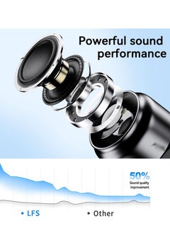 Y&D Mini Speakers, IPX5 Waterproof Speakers Portable Wireless Speaker, Speaker with 5W Loud Sound, Rich Bass, Built-in Speakerphone, 15H Play time, Handsfree Call, TWS Supported, for iPhone Samsung  - Image 4
