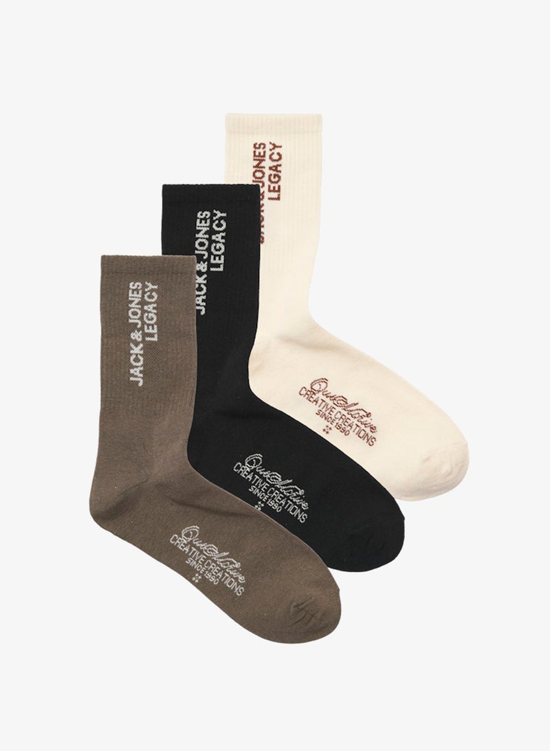 Jack & Jones Junior Kids 3 Pack Jacroar Tennis Socks - Image 1