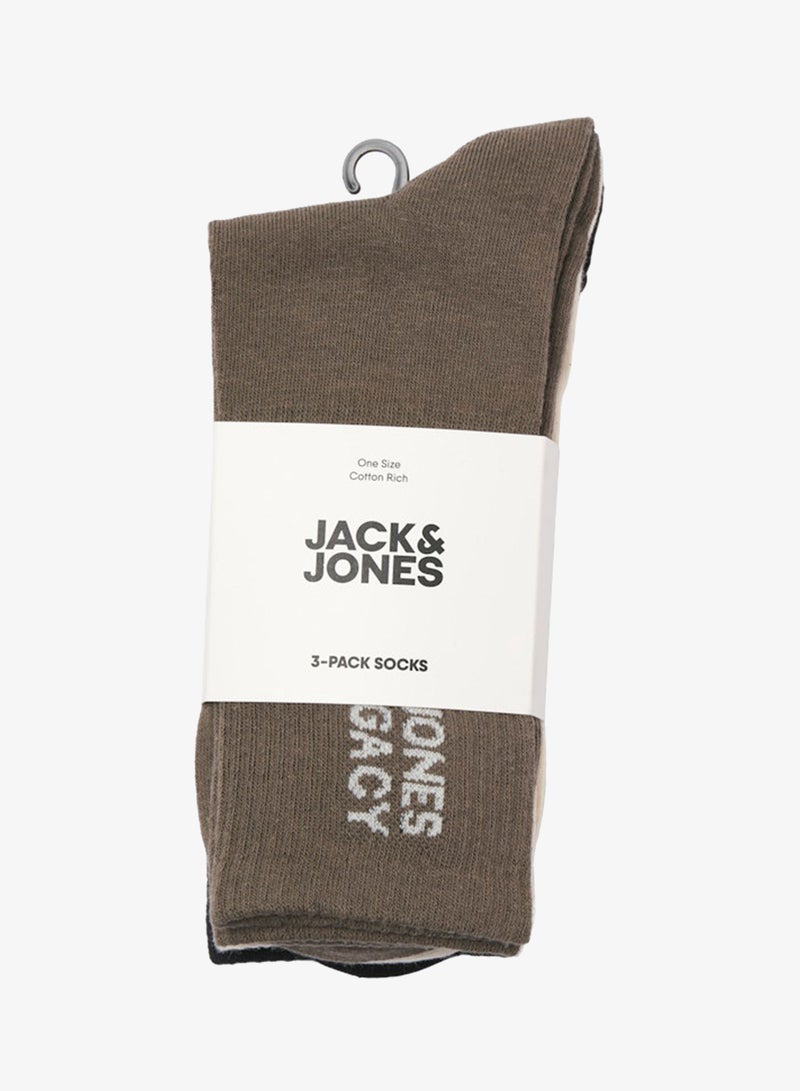 Jack & Jones Junior Kids 3 Pack Jacroar Tennis Socks - Image 2